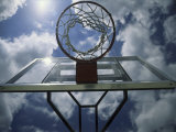 Low Angle View of a Basketball Net Fotografie-Druck