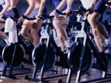 Group of People Exercising in a Health Club Photographic Print