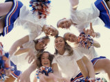 Portrait of a Group of Cheerleaders Photographic Print