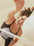 High Angle View of a Young Female Volleyball Player Photographic Print