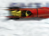 Speeding Bobsled Photographic Print