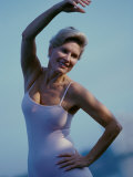Mid Adult Woman Exercising Photographic Print