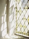 Blurred Image of a Stained Glass Window Photographic Print
