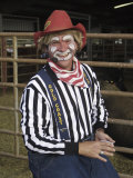 Grinning Rodeo Clown Photographic Print