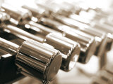Row of Dumbbells Photographic Print