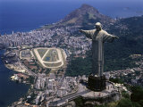 Christ the Redeemer Statue Rio de Janeiro Brazil Fotografiskt tryck Christ the Redeemer Statue Rio de Janeiro Brazil Fotografiskt tryck
