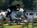 Side Profile of a Man Riding a Horse Photographie