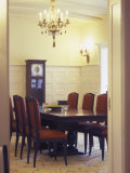 Formal Dining Room with Grandfather Clock Photographic Print