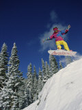 Airborne Snowboarder Photographic Print