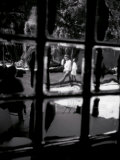Distorted View Through a Windowpane Photographie