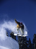 Airborne Snowboarder Photographic Print