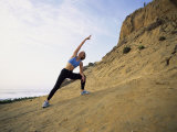 Woman Stretching Photographic Print