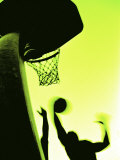 Basketball Silhouette Photographic Print