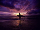 Surfer Silhouette at Sunset Fotografie-Druck