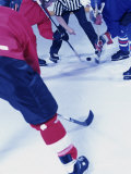 Ice Hockey Team Playing Photographic Print