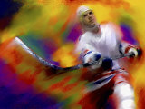 Psychedelic Hockey Photographic Print