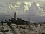 Storm Clouds Hover Over San Francisco's Coit Tower Photographic Print