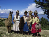 Aymara Indians Isla Del Sol Lake Titicaca, Bolivia Lámina fotográfica Aymara Indians Isla Del Sol Lake Titicaca, Bolivia Lámina fotográfica