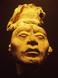 Mayan Plaster Mask, Palenque Ruins Museum, Chiapas, Mexico Photographic Print by Charles Crust