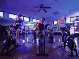 Group of Young Women Exercising in a Gym Photographic Print