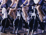 Group of People Exercising in a Health Club Photographic Print