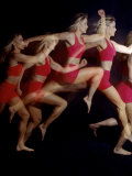 Leaping Blond in Red Photographic Print