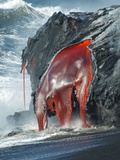 Lava from the Kilauea Volcano Photographic Print
