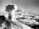 Black Smoke and Ash Drift Skyward as Mount St. Helens Erupts Photographic Print