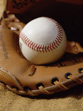 Baseball in a Glove Photographic Print