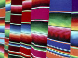 Colored Blankets For Sale, Oaxaca, Mexico Photographic Print by Alexander Nesbitt