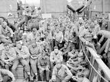 U.S. Serviceman Attend a Protestant Service Aboard a Landing Craft Before the D-Day Invasion Photographic Print