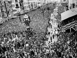 Mardi Gras Revelers Gather at Canal Street Photographic Print