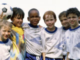 Portrait of a Soccer Team Standing Together Fotografie-Druck