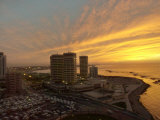General View Showing Sunset Over Tripoli City Lámina fotográfica