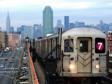 The Number 7 Train Runs Through the Queens Borough of New York Photographic Print
