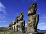 Moai Ahu Tongariki, Easter Island, Chile Photographic Print
