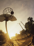 Young Men Playing Basketball Photographic Print