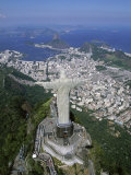 Christ the Redeemer Statue Mount Corcovado Rio de Janeiro, Brazil Fotografie-Druck