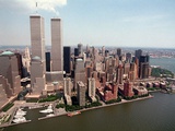 The Twin Towers of the World Trade Center Rise Above the New York Skyline Photographie