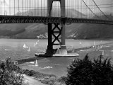 Golden Gate Bridge on Opening Day of the Yacht Season Photographic Print