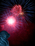Fireworks Explode Over the Korean War Veterans Memorial Photographic Print