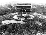 This is an Aerial View of the Arc De Triomphe Photographic Print