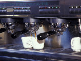 Cappucino Machine and Cups, Rome, Italy Fotografie-Druck von John & Lisa Merrill