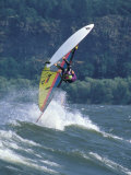 Windsurfing in Hood River, Oregon, USA Photographic Print by Lee Kopfler