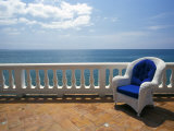 Wicker Chair and Tiled Terrace at the Hornet Dorset Primavera Hotel, Puerto Rico Photographic Print by Michele Molinari