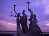 Bogativa Statue, San Juan, Puerto Rico Fotografie-Druck von Greg Johnston