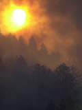 Sunset Breaks Through Smoke of the Hayman Wildfire Photographic Print