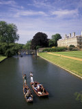 Punting on the Backs, Cambridge, England Photographic Print by Nik Wheeler