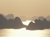 Ha Long Bay and Karst Hills at Sunset, Vietnam Photographic Print by Keren Su
