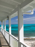 Porch View of the Atlantic Ocean, Loyalist Cays, Abacos, Bahamas Photographic Print by Walter Bibikow